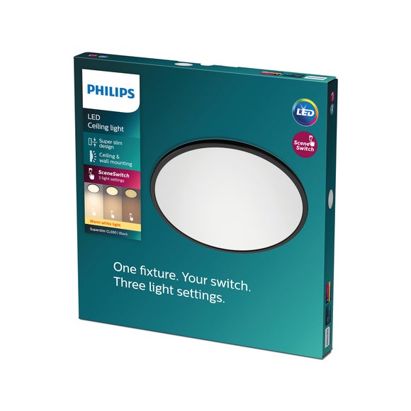 Philips Warm White Superslim Integrated LED Flush Ceiling Light - image 1