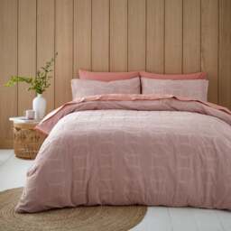 Alda Textured Duvet Cover and Pillowcase Set - thumbnail 1