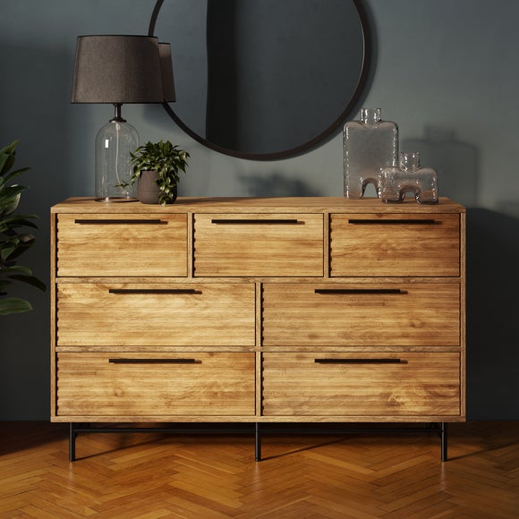 Bryant 7 Drawer Chest, Mango Wood Effect - image 1