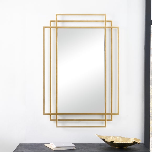 Geometric Rectangular Wall Mirror - image 1