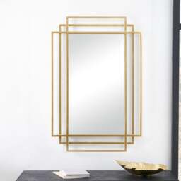 Geometric Rectangular Wall Mirror