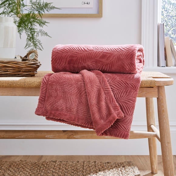Leila Leaf Fleece Throw Blanket - image 1