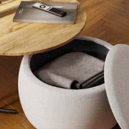 Bryant Upholstered Pouffe Coffee Table Nest - thumbnail 4