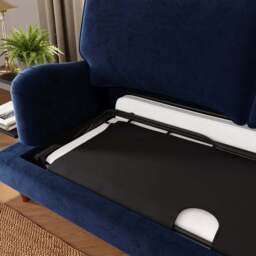 Beatrice II Matte Velvet 3 Seater Sofa Bed - thumbnail 3