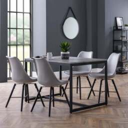 Kari Set of 2 Dining Chairs, Faux Leather - thumbnail 4