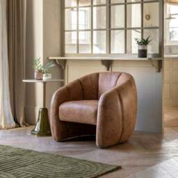 Brea Leather Tub Chair - thumbnail 2