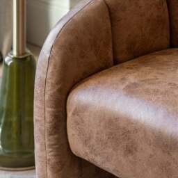 Brea Leather Tub Chair - thumbnail 3