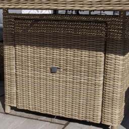 Wentworth 7 Piece Deluxe Modular Corner Lounge Set with Square Firepit - thumbnail 4
