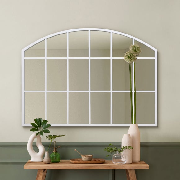 Arcus Arched Window Wide Overmantel Wall Mirror - image 1