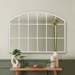 Arcus Arched Window Wide Overmantel Wall Mirror - thumbnail 1