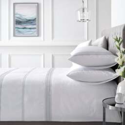 Appletree Boutique Embroidered Band 200 Thread Count 100% Cotton Duvet Cover & Pillowcase Set - thumbnail 1