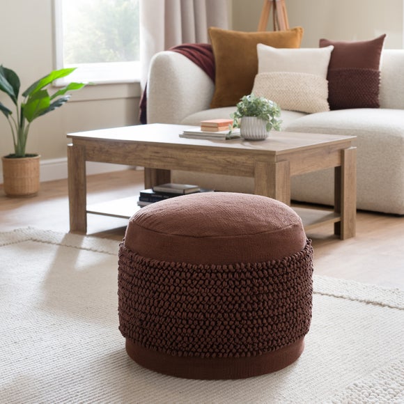 Jersey Bobble Banded Cotton Pouffe - image 1