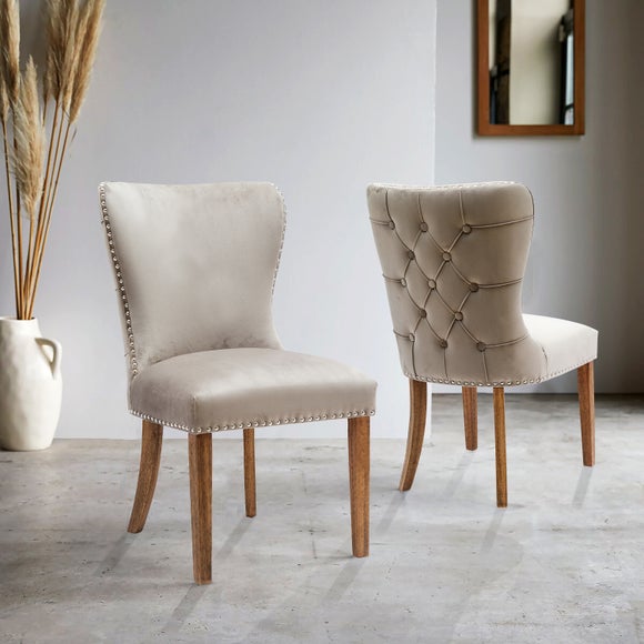 Set of 2 Indus Valley Aero Upholstered Dining Chairs - image 1