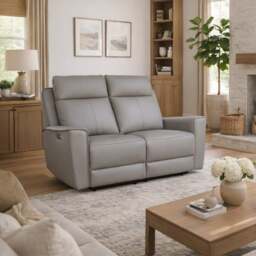 Aspire Elmhurst Leather Power 2 Seater Recliner Sofa