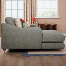 Hattie Tonal Plush Chenille Corner Chaise Sofa - thumbnail 3