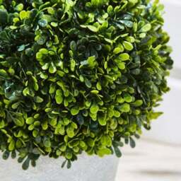 Artificial Round Topiary Tree in Grey Plant Pot - thumbnail 2