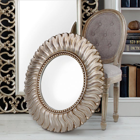 Leaf Round Wall Mirror - image 1