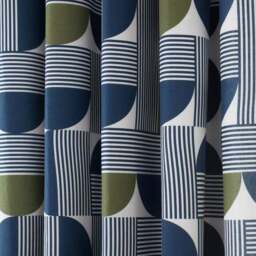 Bromley Modern Geo Eyelet Curtains - thumbnail 3