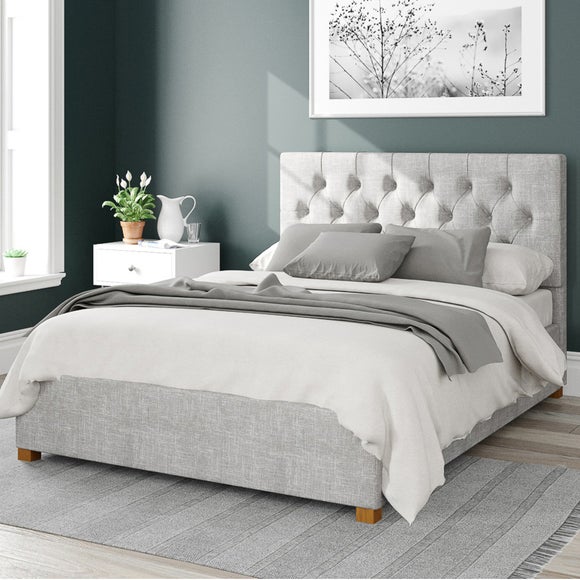 Olivier Pure Pastel Cotton Ottoman Bed Frame - image 1