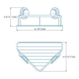 Croydex Stick-n-Lock Corner Basket - thumbnail 6
