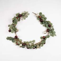 6ft Artificial Garland with Baubles & White Berries - thumbnail 3