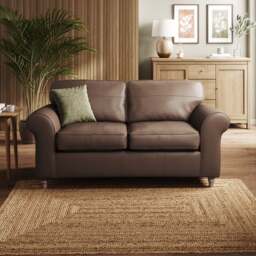 Flori Classic Leather 2 Seater Sofa