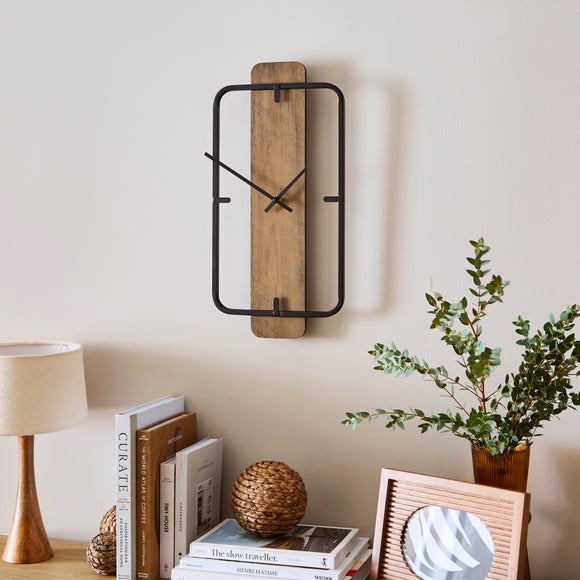 Fulton Modern Rectangle Skeleton Wall Clock - image 1