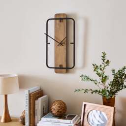 Fulton Modern Rectangle Skeleton Wall Clock - thumbnail 1