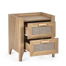 Return - Victor 2 Drawer Bedside Table - thumbnail 2