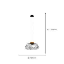 EGLO Padstow Geometric Wire Pendant Light - thumbnail 4