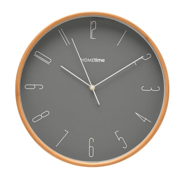 Hometime Bamboo Round Wall Clock - image 1