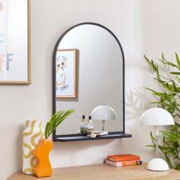 Arched Wall Mirror with Shelf - thumbnail 1