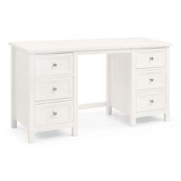 Maine 6 Drawer Dressing Table, White - thumbnail 2