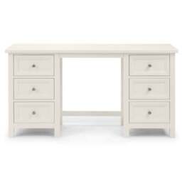 Maine 6 Drawer Dressing Table, White - thumbnail 3