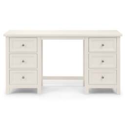 Maine 6 Drawer Dressing Table, White - thumbnail 1