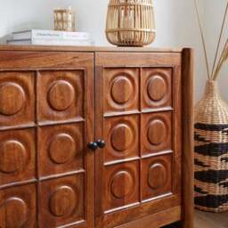 Theodore Extra Wide Sideboard, Mango Wood - thumbnail 3