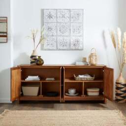 Theodore Extra Wide Sideboard, Mango Wood - thumbnail 2