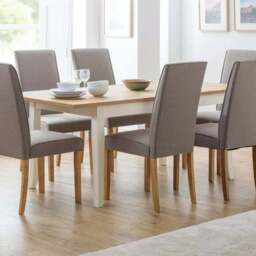 Davenport 4-6 Seater Rectangular Extendable Dining Table, Off White - thumbnail 2