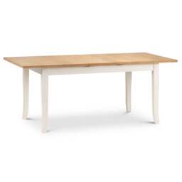Davenport 4-6 Seater Rectangular Extendable Dining Table, Off White - thumbnail 1