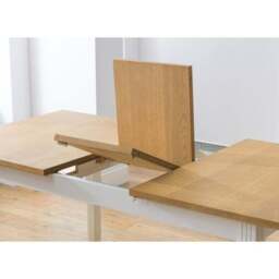 Davenport 4-6 Seater Rectangular Extendable Dining Table, Off White - thumbnail 6
