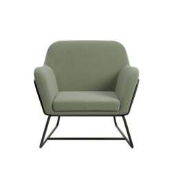 Charles Metal Leg Velvet Occasional Chair - thumbnail 2