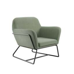 Charles Metal Leg Velvet Occasional Chair - thumbnail 3