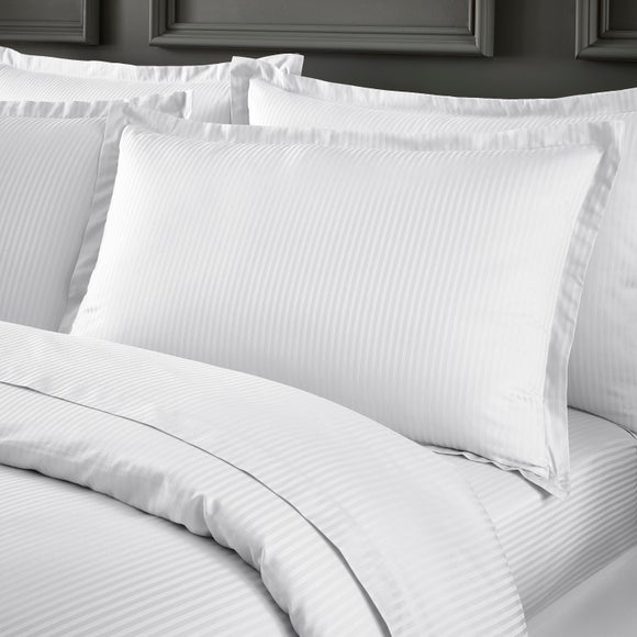 Hotel Cotton Stripe 400 Thread Count Oxford Pillowcase Pair - image 1