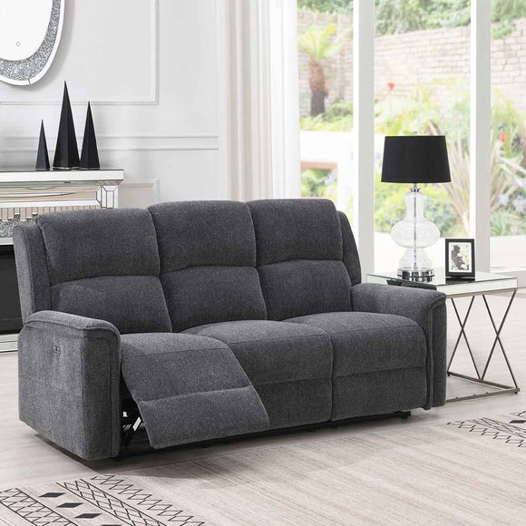 Lanark Chenille Power Recliner 3 Seater Sofa - image 1
