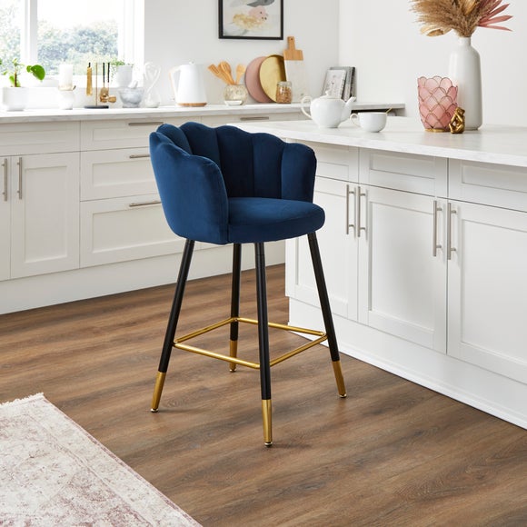 Vivian Counter Height Bar Stool, Velvet - image 1