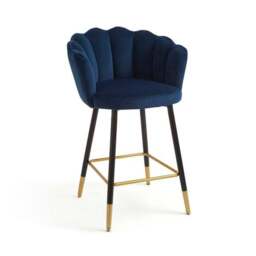 Vivian Counter Height Bar Stool, Velvet - thumbnail 6