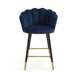 Vivian Counter Height Bar Stool, Velvet - thumbnail 5