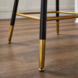 Vivian Counter Height Bar Stool, Velvet - thumbnail 3