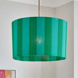 Beatrice Stripe Drum Lamp Shade - thumbnail 1