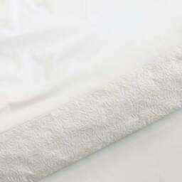 Dorma Elmley Embroidered 100% Cotton Flat Sheet - thumbnail 3